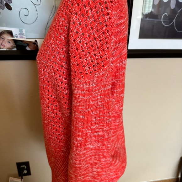 Stylus Orange and White Long Sleeve Crew Neck Women’s Sweater. Size Large - Picture 4 of 8